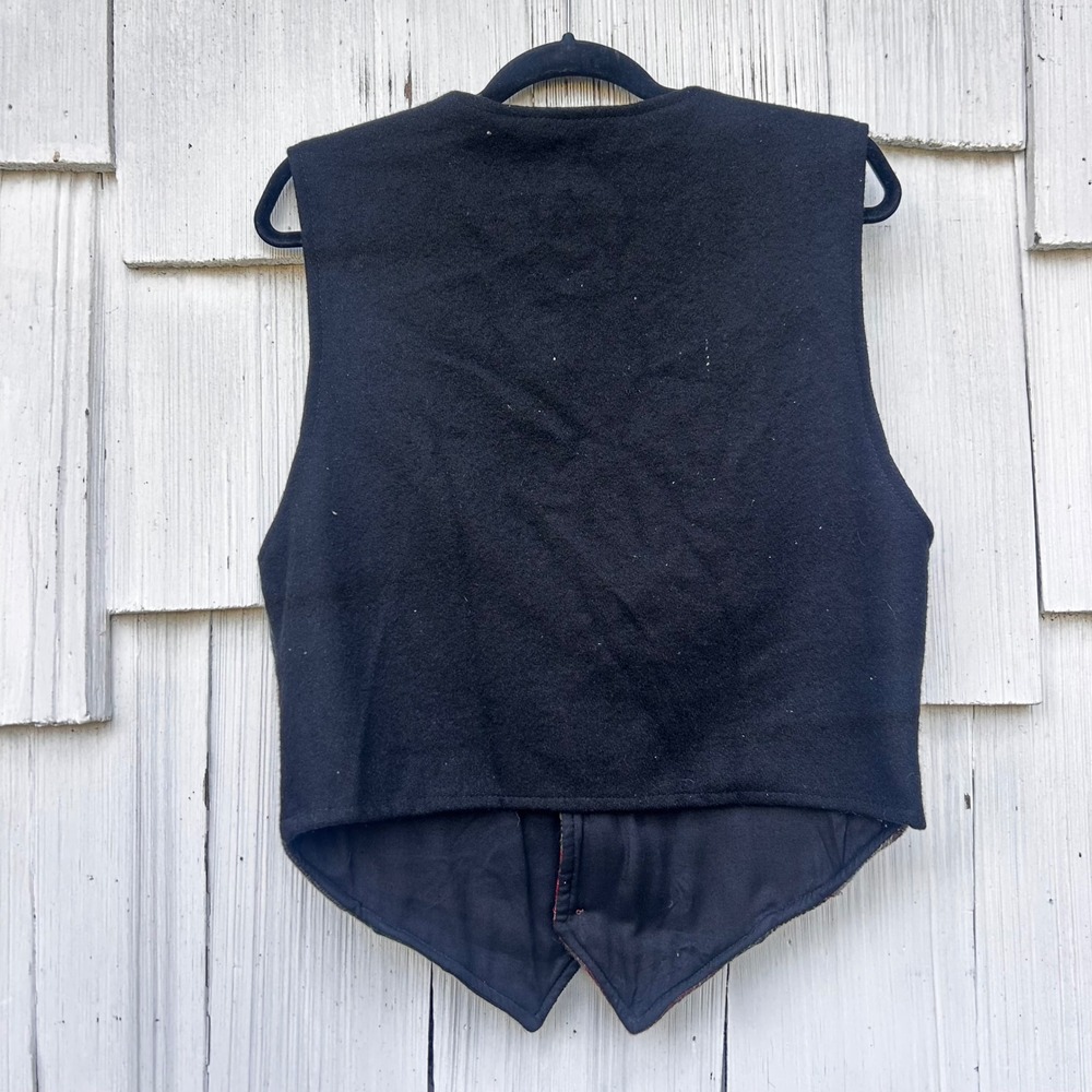 Paragraff‎ Clothing Co Patchwork Wool Blend Vest Small Plaid Tartan Multicolor - Picture 6 of 9